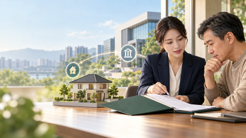 房子被信託轉銀行評估示意圖